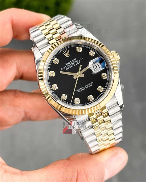 rolex datejust 36 two tone roman numerals|Rolex 36mm Datejust with diamonds.